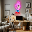 Flat Ok Fingers Hand LED Neon Sign Light Pop Art