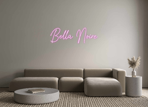 Custom Neon: Bella Noire - Custom Neon Signs | LED Neon Signs | Zanvis Neon®