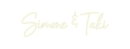 Custom Neon: Simone & Taki - Custom Neon Signs | LED Neon Signs | Zanvis Neon®