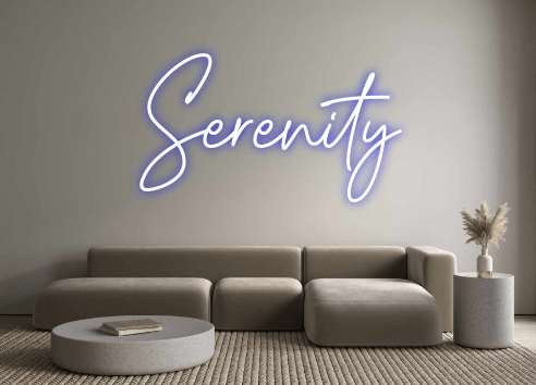 Custom Neon: Serenity - Custom Neon Signs | LED Neon Signs | Zanvis Neon®