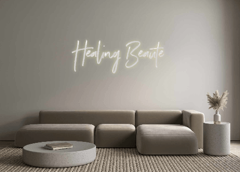 Custom Neon: Healing Beaute - Custom Neon Signs | LED Neon Signs | Zanvis Neon®