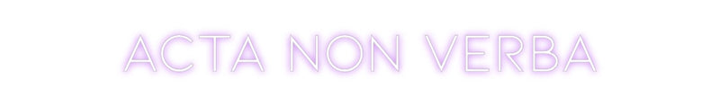 Custom Neon: Acta non verba