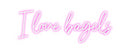 Custom Neon: I love bagels
