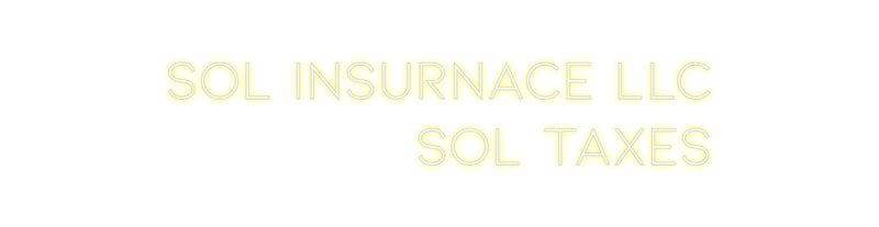 Custom Neon: SOL INSURNACE...