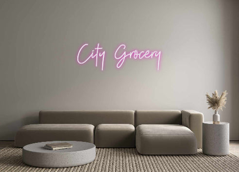 Custom Neon: City Grocery