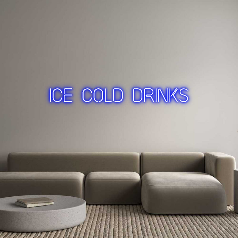 Custom Neon: Ice Cold Drinks