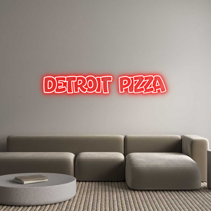 Custom Neon: Detroit Pizza