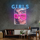 Girl in Sunglasses LED Neon Sign Light Pop Art