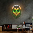 Green Lion LED Neon Sign Light Pop Art