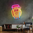 Hand Holding A Cute Coffee Cup LED Neon Sign Light Pop Art