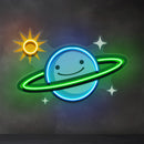 Happy Planet LED Neon Sign Light Pop Art