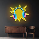Headphone Pop Art LED Neon Sign Light Pop Art