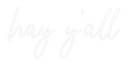 Custom Neon: hay y'all