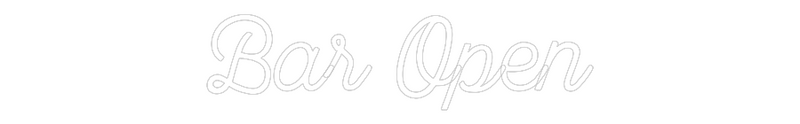 Custom Neon: Bar Open