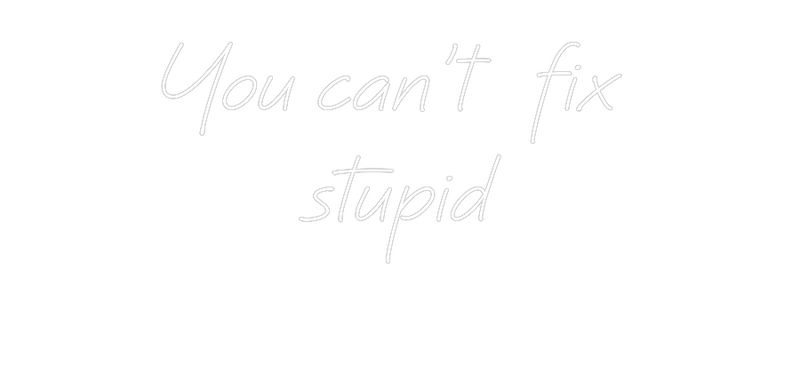 Custom Neon: You can't fix...