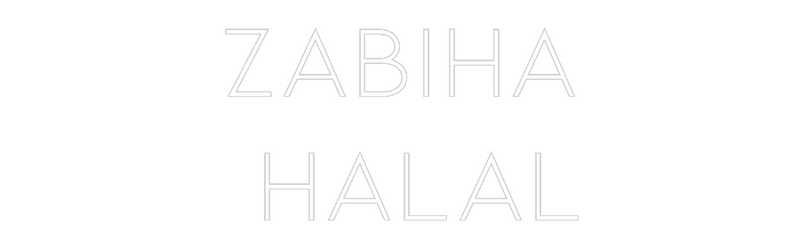 Custom Neon: ZABIHA
 HALAL