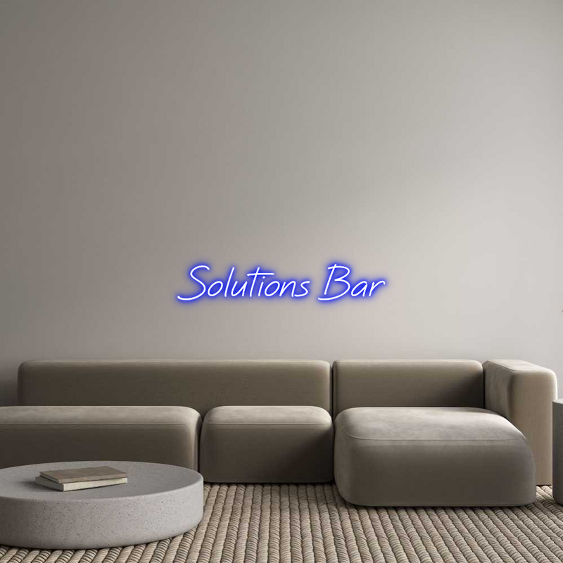 Custom Neon: Solutions Bar