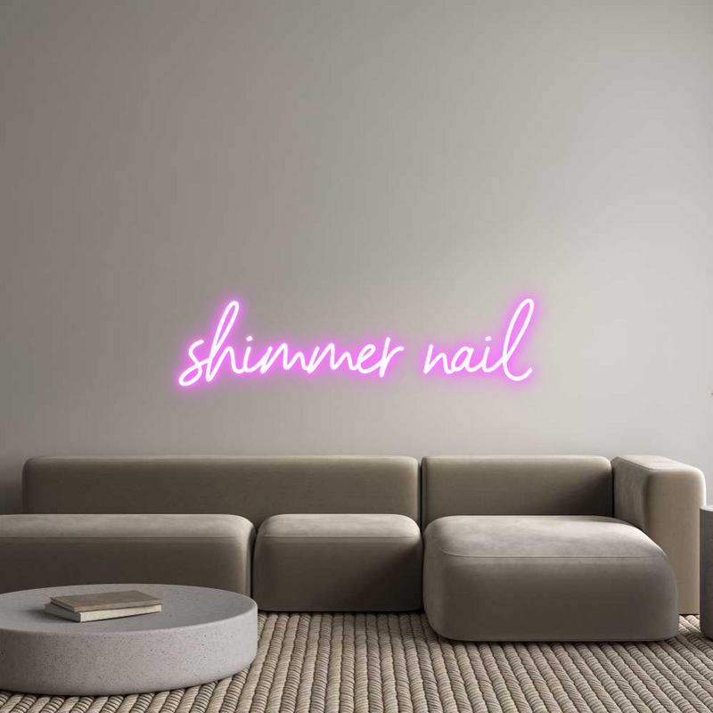 Custom Neon: shimmer nail