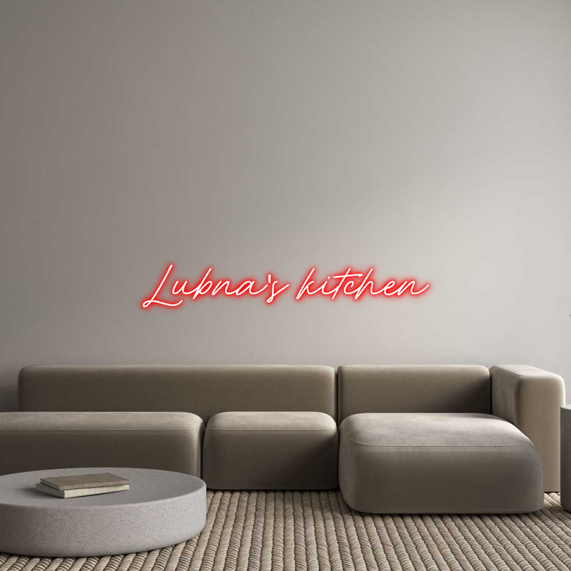 Custom Neon: Lubna's kitchen