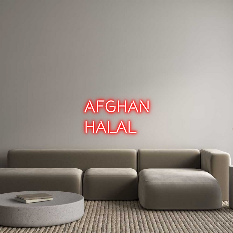 Custom Neon: AFGHAN 
HALAL