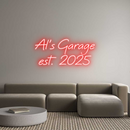 Custom Neon: Al's Garage
...