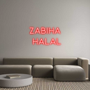 Custom Neon: ZABIHA
 HALAL