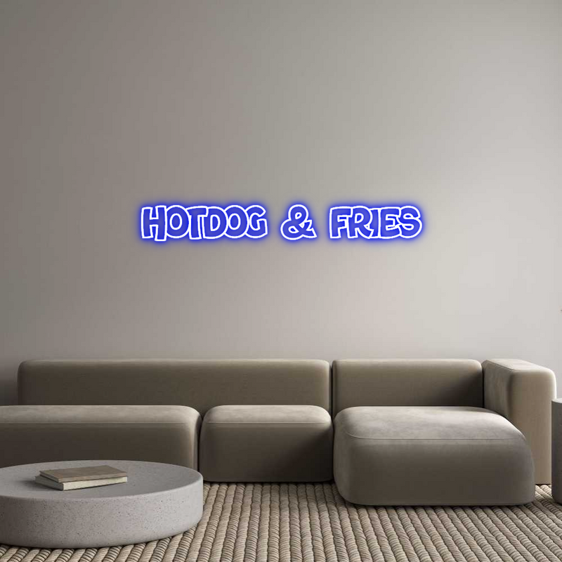 Custom Neon: Hotdog & Fries