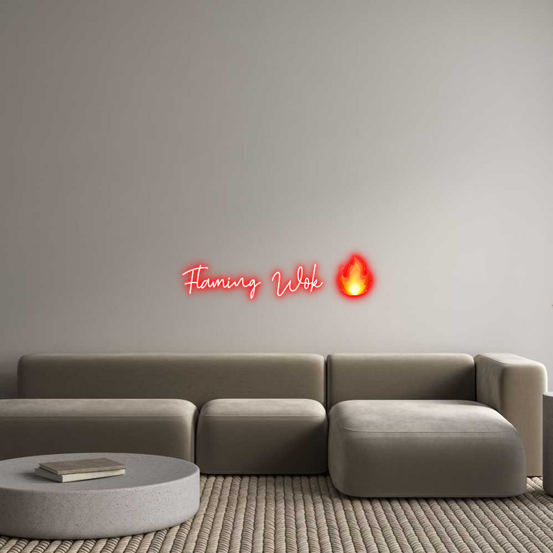 Custom Neon: Flaming Wok 🔥