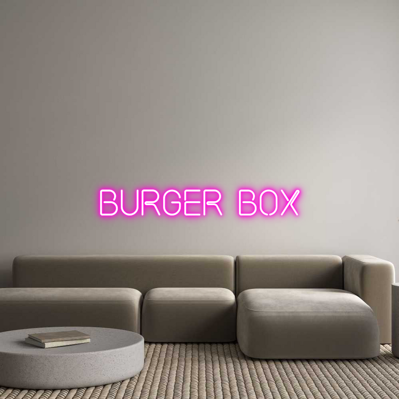 Custom Neon: BURGER BOX