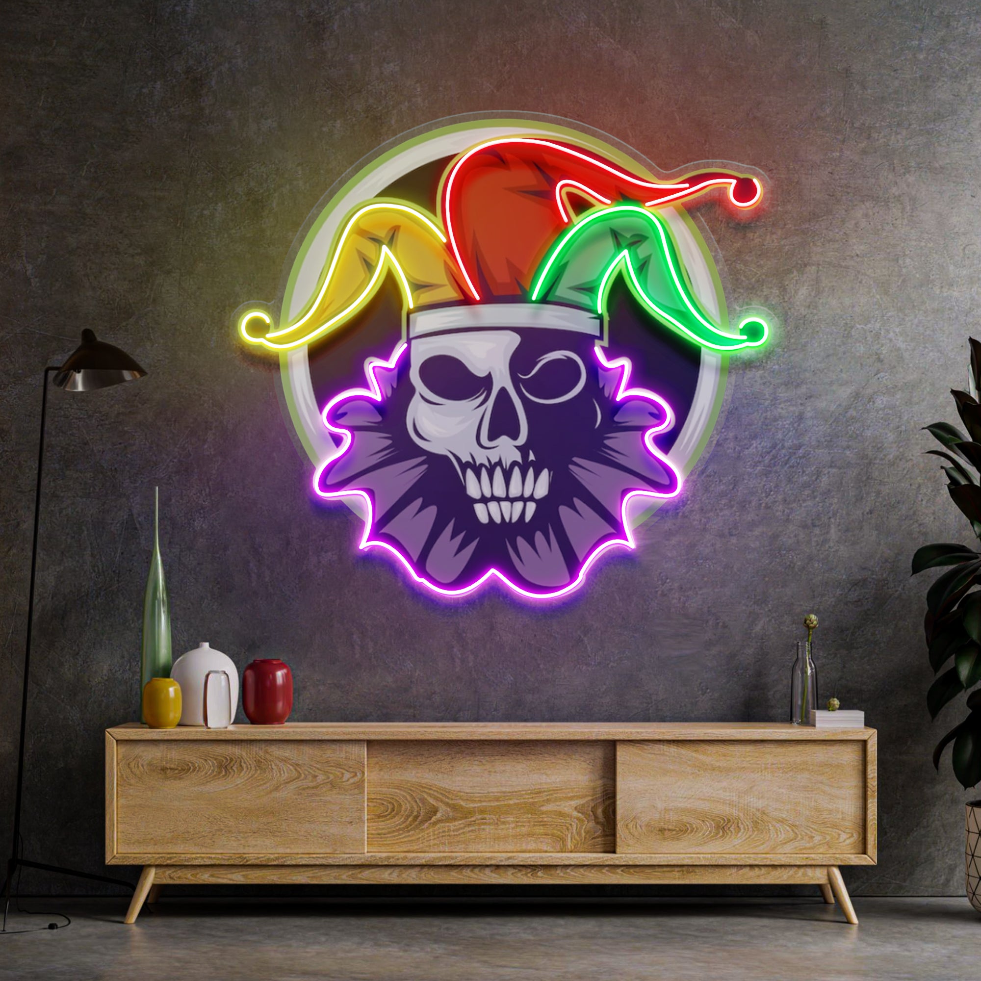 Joker Head Clown LED Neon Sign Light Pop Art