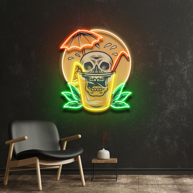 Juicy Skull LED Neon Sign Light Pop Art