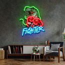 Jurassic Fighter LED Neon Sign Light Pop Art