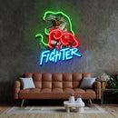 Jurassic Fighter LED Neon Sign Light Pop Art