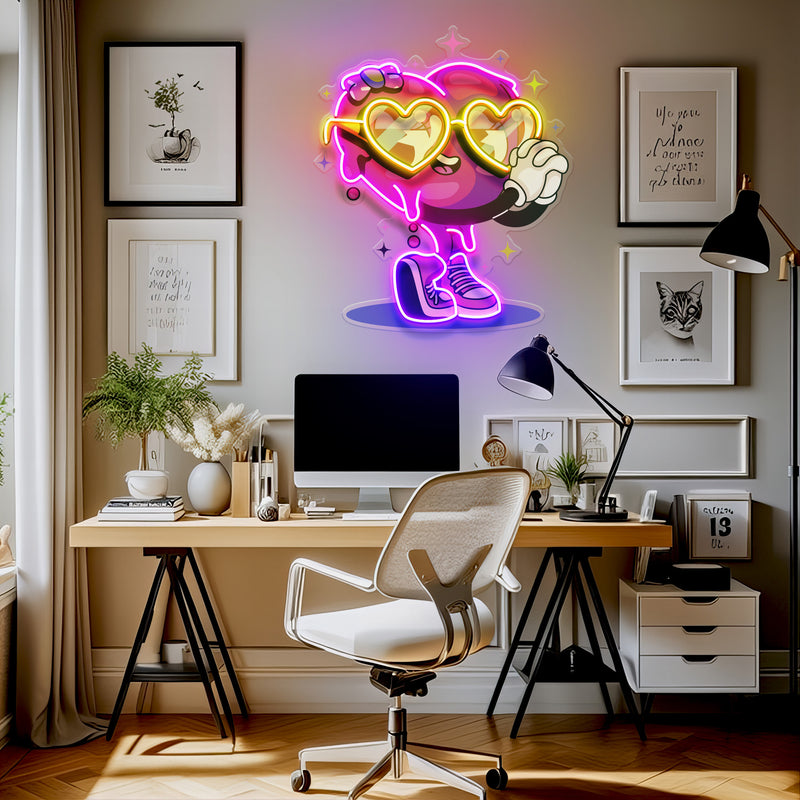 Lovely Heart LED Neon Sign Light Pop Art