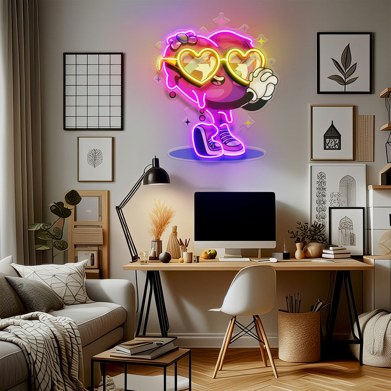 Lovely Heart LED Neon Sign Light Pop Art