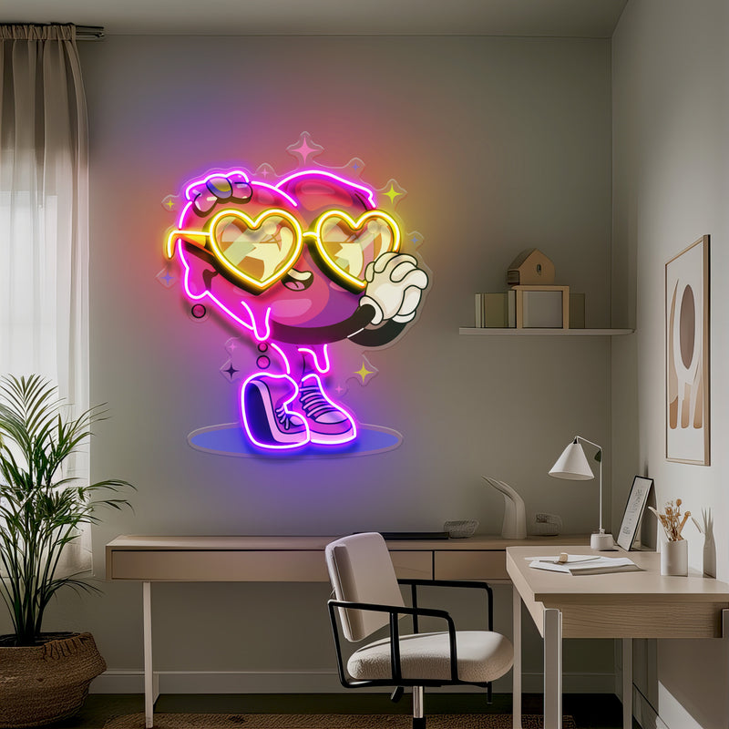 Lovely Heart LED Neon Sign Light Pop Art