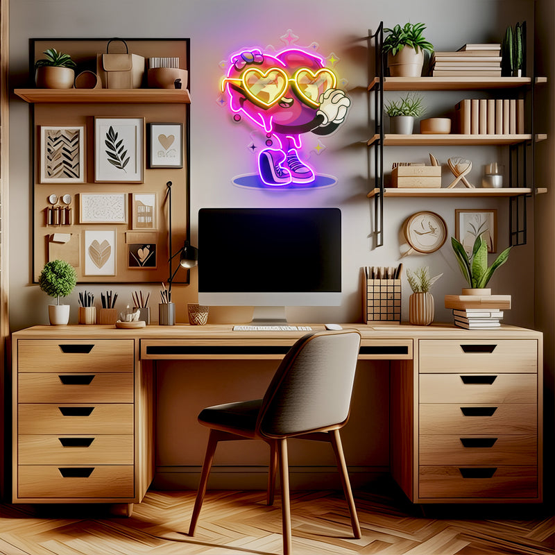 Lovely Heart LED Neon Sign Light Pop Art