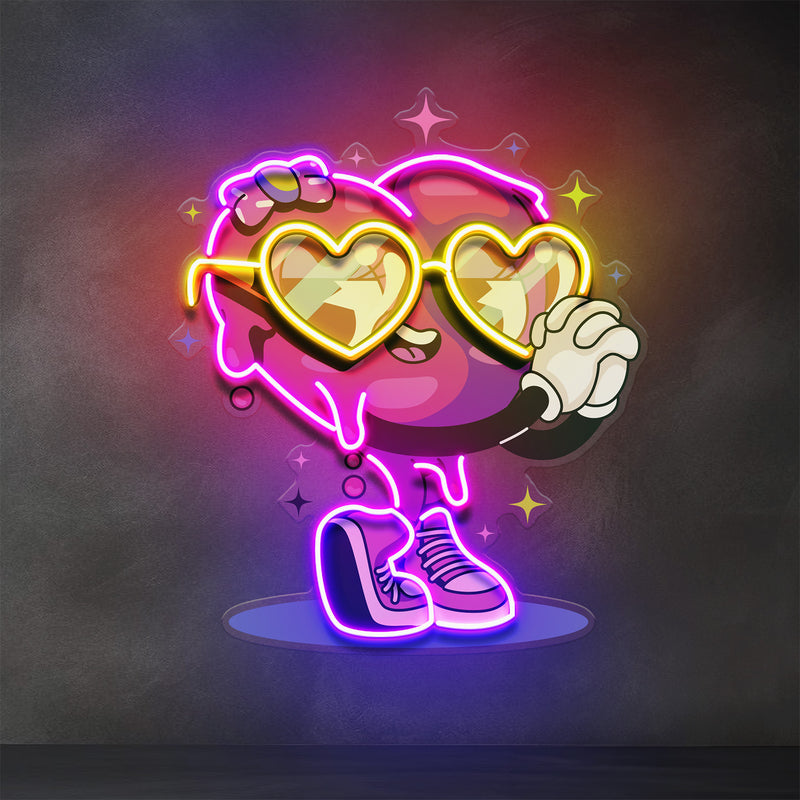 Lovely Heart LED Neon Sign Light Pop Art