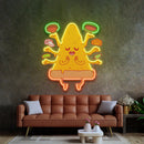 Meditating Pizza LED Neon Sign Light Pop Art