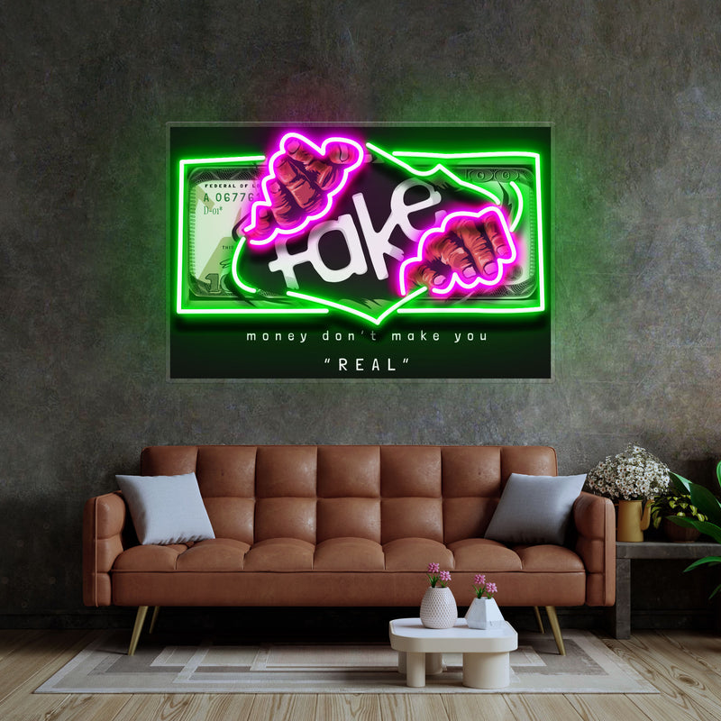 Money Don't Real LED Neon Sign Light Pop Art