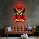 Monkey Gold Chain LED Neon Sign Light Pop Art