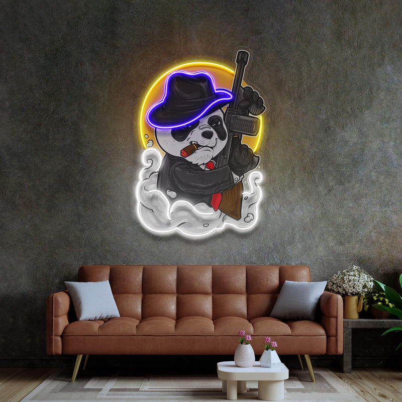 Panda Mafia LED Neon Sign Light Pop Art