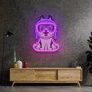 Pilot Dog LED Neon Sign Light Pop Art