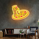 Pizza Slice Neon Acrylic Artwork - Custom Neon Signs | LED Neon Signs | Zanvis Neon®