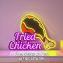 Fried Chicken Led Neon Acrylic Artwork