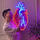Heart Led Neon Acrylic Artwork