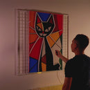 Colorful Cat Painting In Abstract Art LED Neon Sign Light