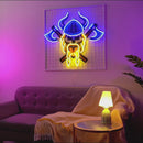 Skull Viking Warrior LED Neon Sign Light Pop Art