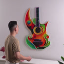 Colorful Guitar In Abstract Art LED Neon Sign Light Pop Art