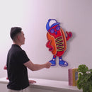 Sportie Hotdog Guy LED Neon Sign Light Pop Art